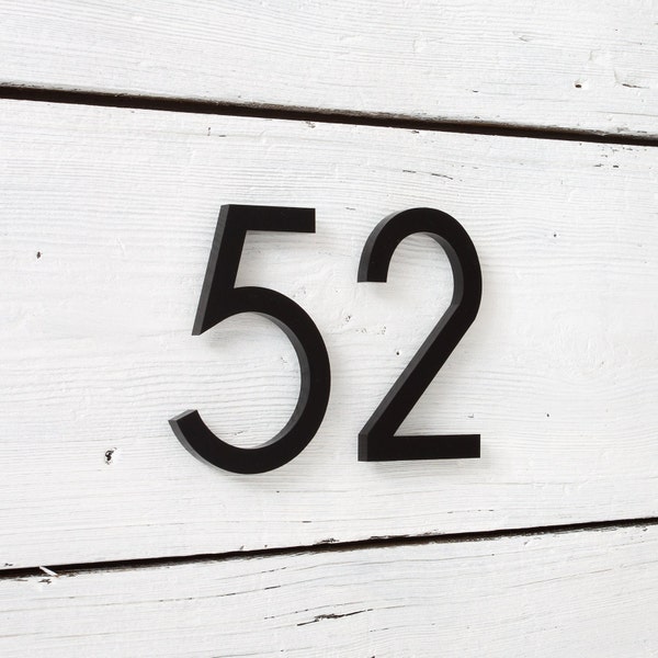 4 inch Modern House Numbers - Custom Address Sign -  Door Number - (A4)