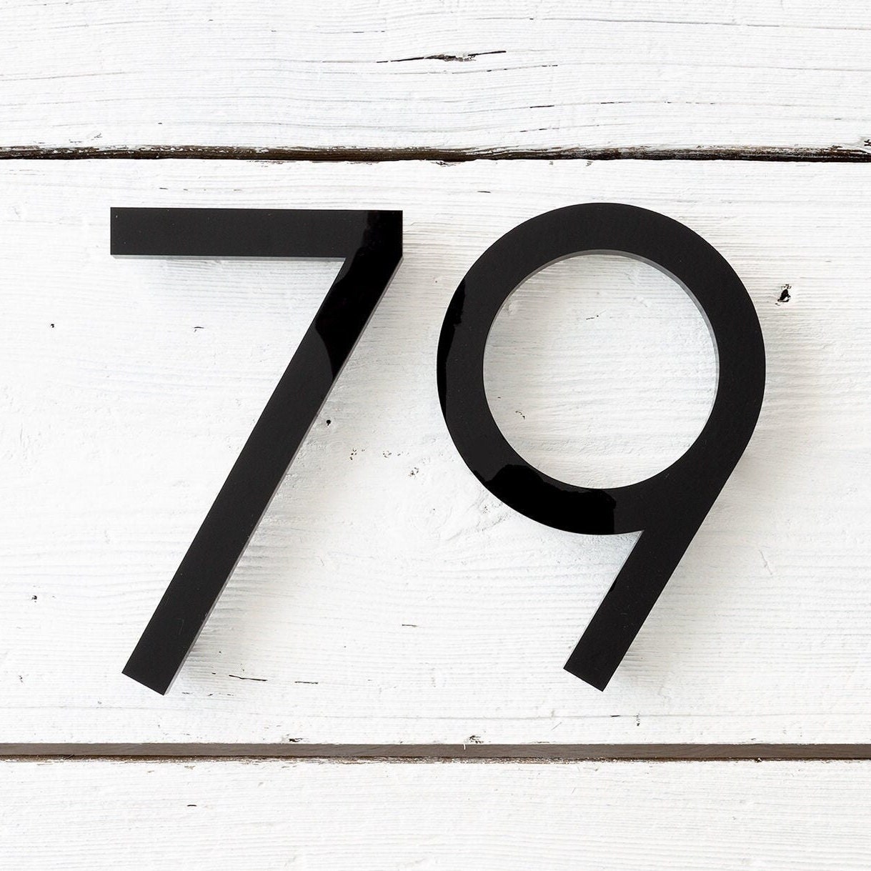 8 inch Modern House Numbers - Address Sign - Black Door Numbers (A8)