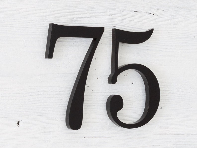 6 inch Modern Acrylic House Numbers and Letters Contemporary Etsy
