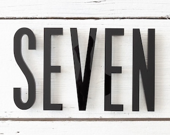 8 inch Modern House Numbers - Custom Address Sign - Horizontal Vertical Adress Numbers - (D8)