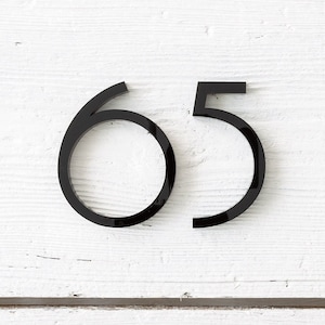 Numéros de maison modernes 4 pouces - Plaque d'adresse personnalisée - Numéros de porte de boîte aux lettres art déco - (B4)