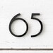 4 inch Modern House Numbers - Custom Address Sign - Art Deco Mailbox Door Numbers - (B4) 