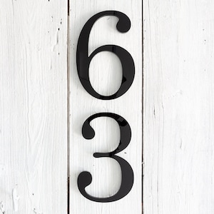House Numbers - 12 inch Modern Address Sign - Black Address Numbers - (C12)