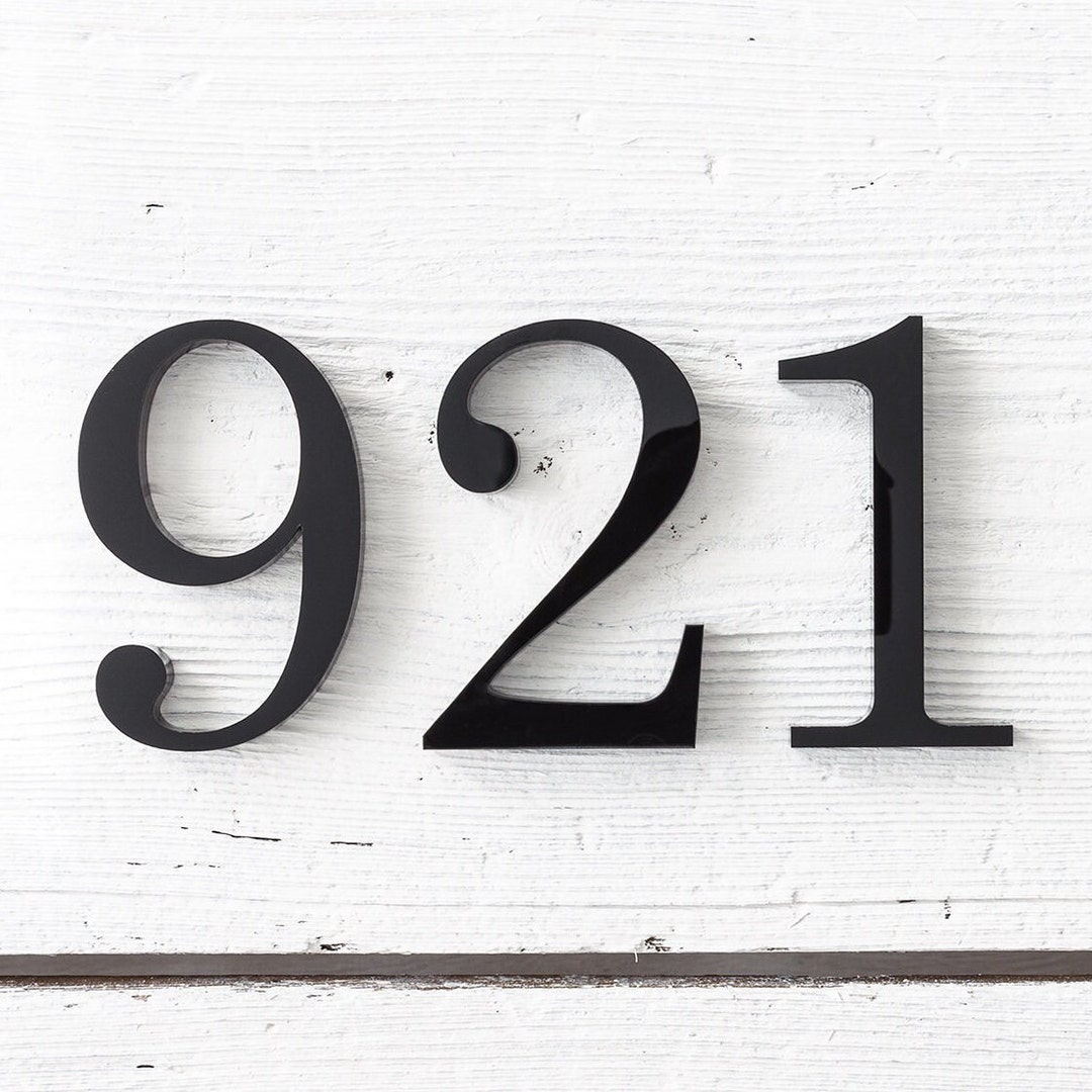 4 Inch Modern House Numbers Letters - Door Address Sign - (C4) - Etsy