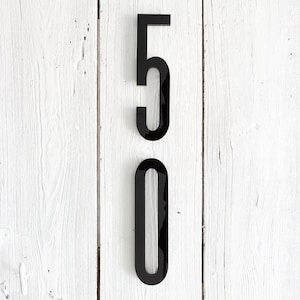 House Numbers - Modern Curb Appeal - Large House Numbers - 12 inch Address Sign - (D12)