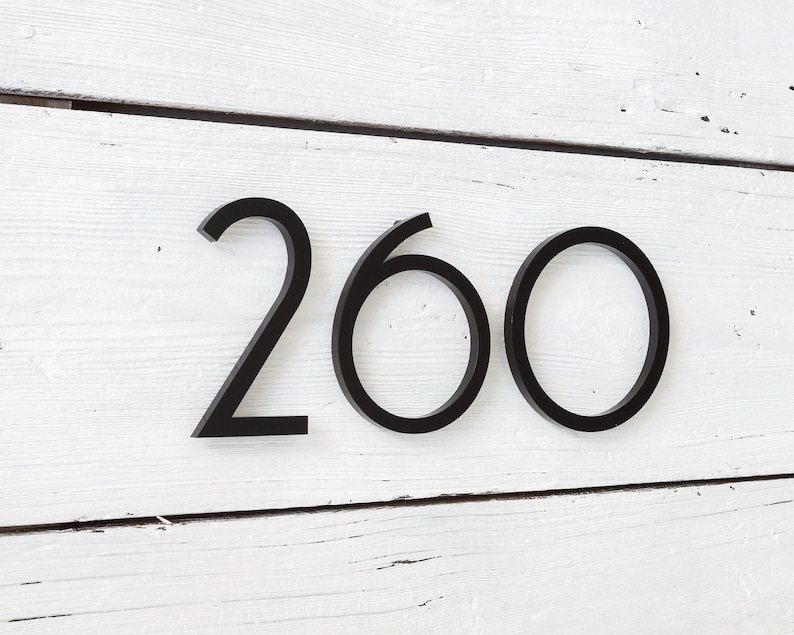 12 Inch Large Modern House Numbers Architectural Home
