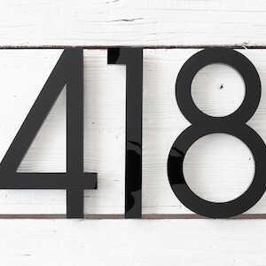 10 inch Modern Acrylic House Numbers: Custom Address Sign