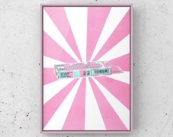 Bubblegum - Print, Risographie, Siebdruck, Illustration, Art, Kunstdruck, A3