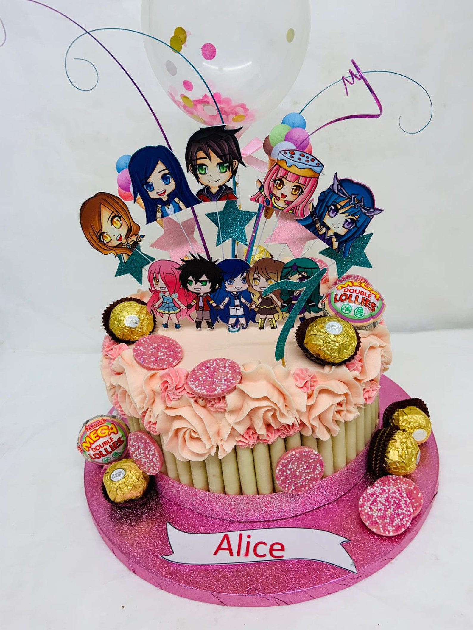 ItsFunneh Birthday cake topper Funneh and friend's | Etsy
