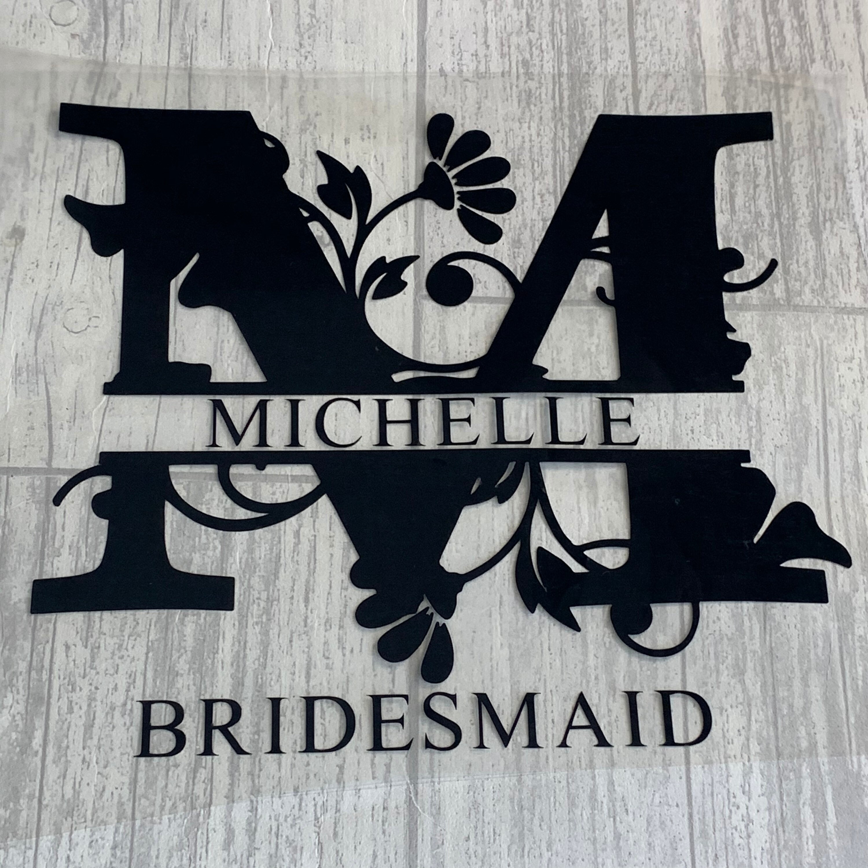 Split Monochrome Letter HTV Iron on Vinyl Letters Wedding Name Etsy UK