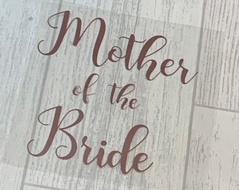 Htv Iron On Vinyl Mother Of The Bride VinyL Decal FabRic Transfer Robes Wedding decals