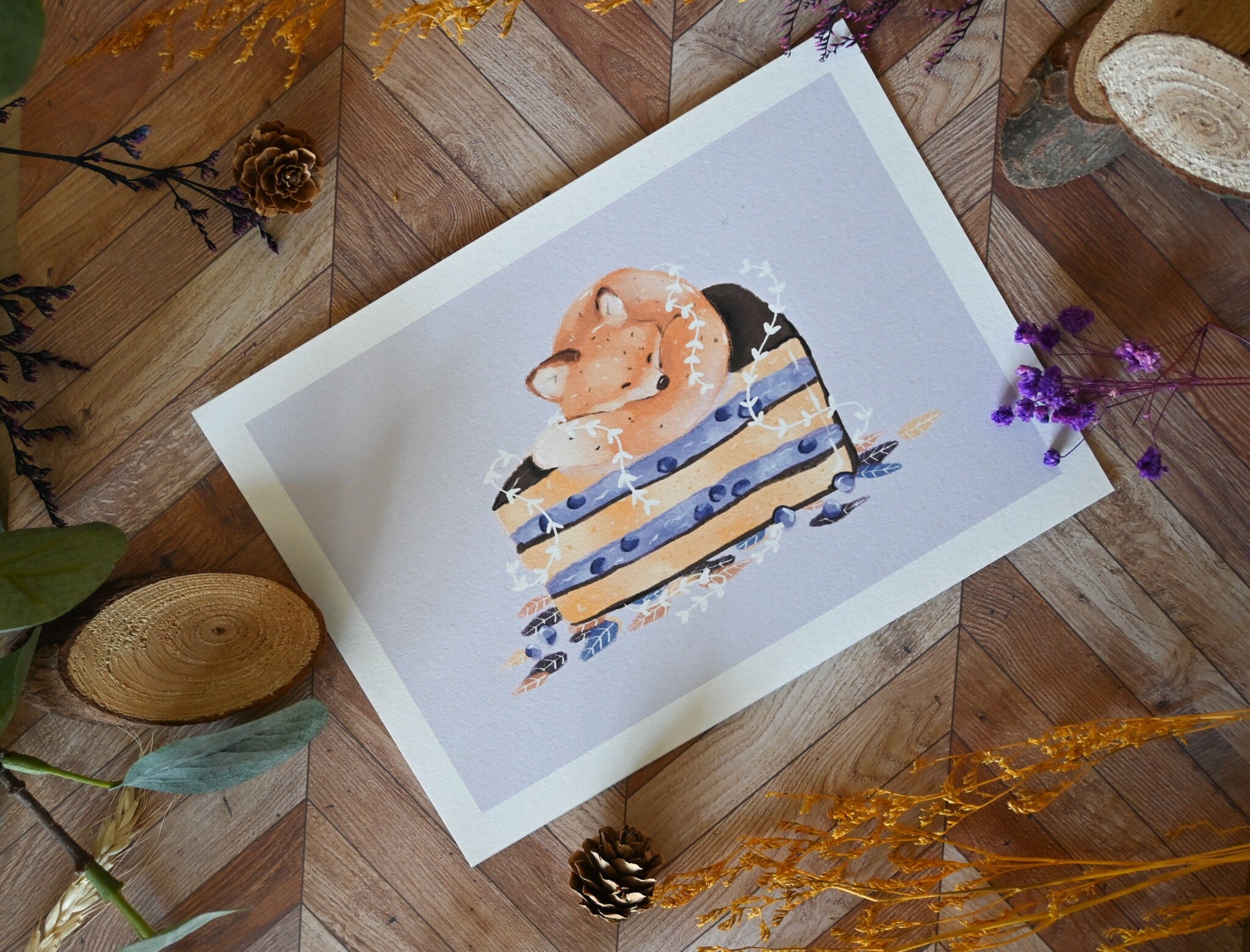 Illustration Renard Gourmand - Illustration Jeunesse Nature Animaux