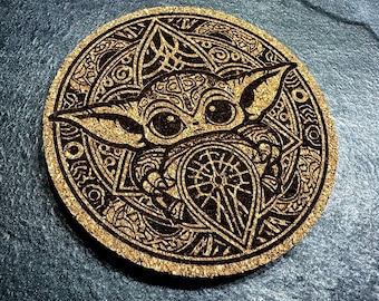 Goblin Baby - Celtic Design Cork Drinks Coaster