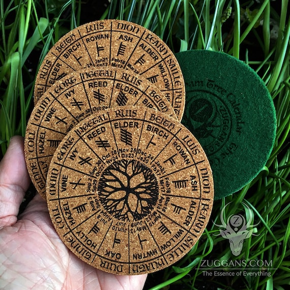 Ogham / Celtic Tree Calendar Drinks Coasters - Etsy