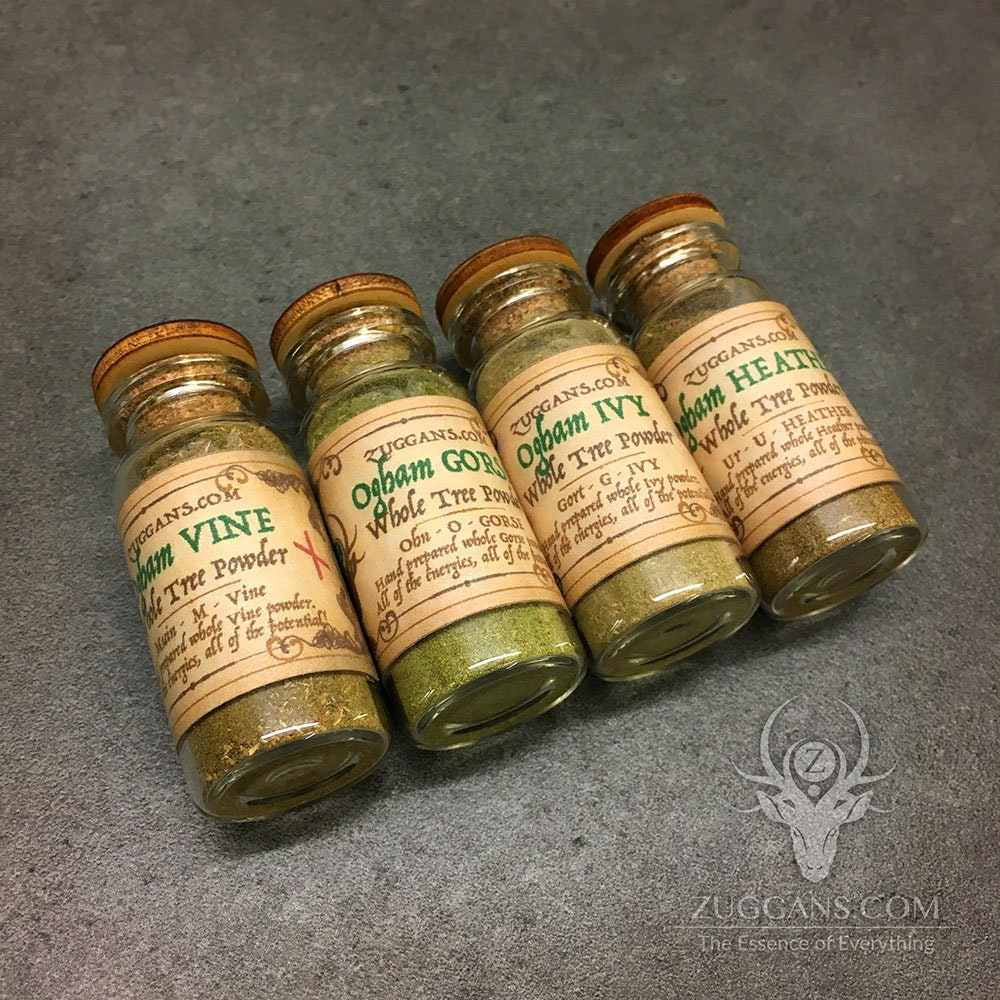 Ogham  Ivy / Heather / Gorse / Vine - Tree Powder - Zuggans - Witch W…