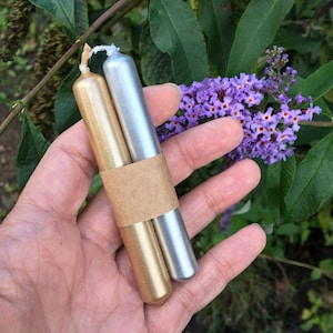 Gold & Silver Ritual Candles - A set of 2 candles