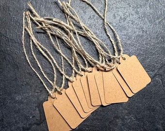 Witchy Tags - Card bottle & Gift Tags - 10 Tags with strings!