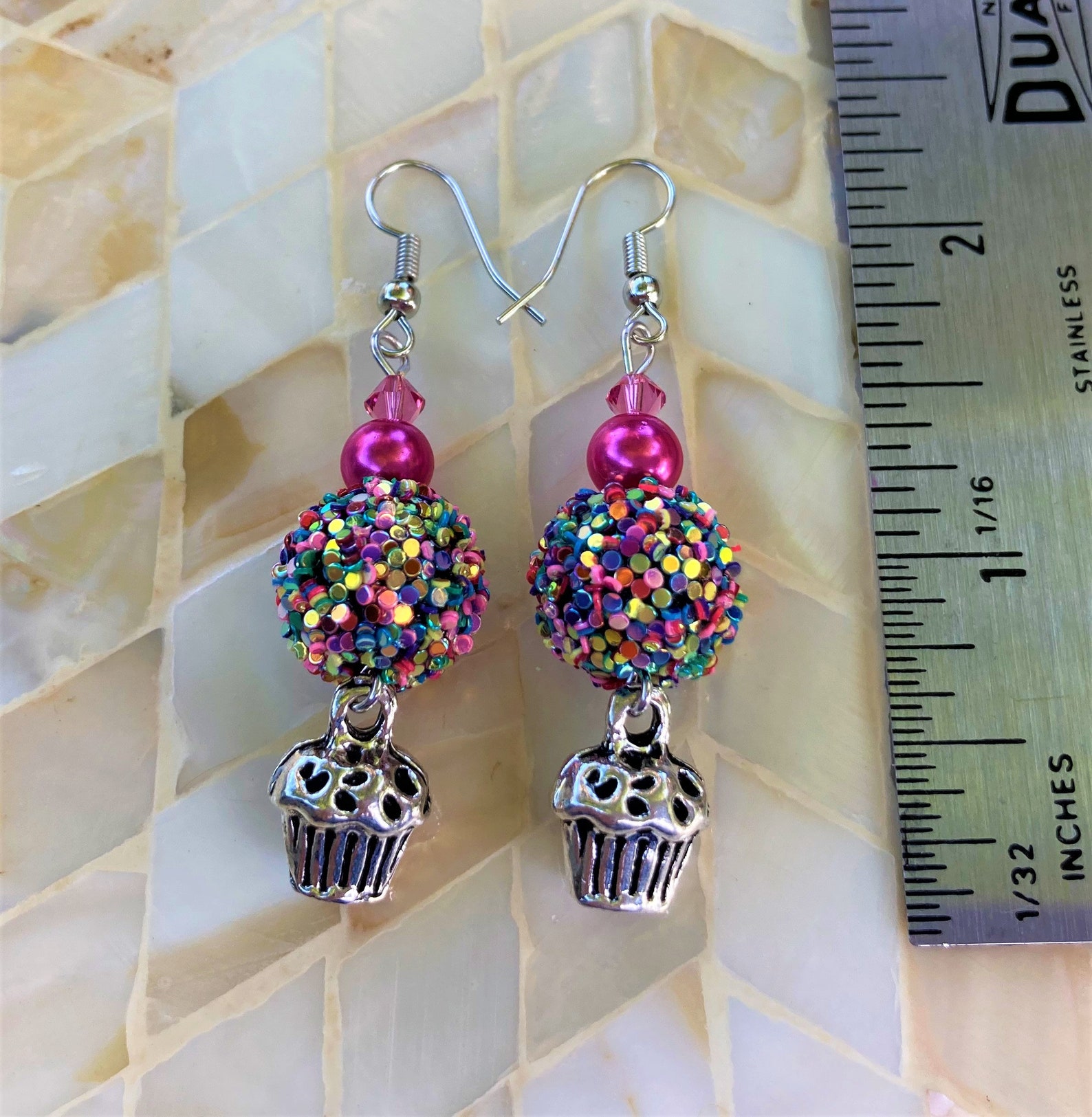 Fun birthday Girl Earrings Adorable Cupcake Etsy