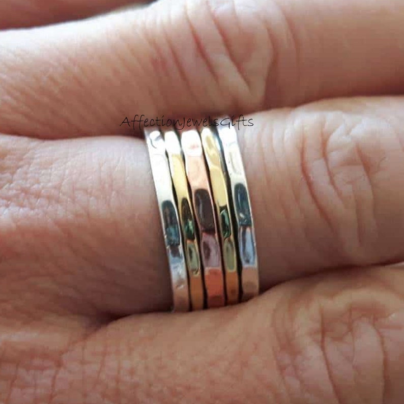 925 Sterling Silver Handmade Ring Worry Ring Spinner Ring Women Ring Gift For Her Pearl Ring Promised Ring Meditation Ring