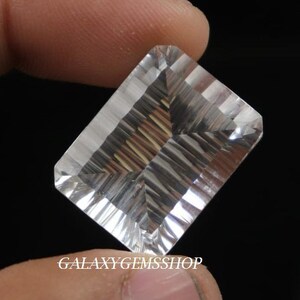 Natural Crystal Quartz Concave Octagon 24X18 mm Octagon Crystal Quartz Gemstone Jewelry Making Loose Gemstone Crystal Quartz Normal Cut