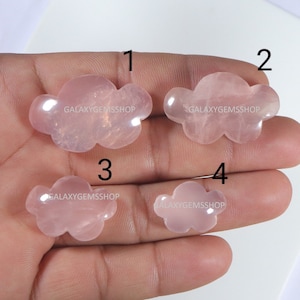 AAA + Qualität Rosenquarz Wolkenform Mix Größe Cabochon Glatte Flache Unterseite Hochglanzpolierte Edelstein Handmade, Item