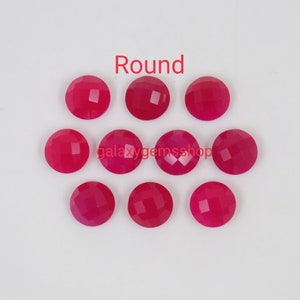 Ruby Chalcedony 6 mm To 20 mm Round Cushion 8X6 mm To 25X18 mm Oval, Pear Shape Rose Cut Flat Bottom Jewelry Making Natural Ruby Chalcedony