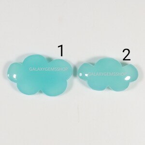 AAA+ Quality Paraiba Chalcedony Cloud Shape Mix Size Cabochon Smooth Flat Bottom High Polished Gemstone Handmade, Item