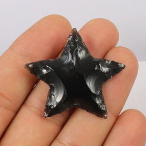 Obsidian Stars, Crescent Star, Obsidian Star, Obsidian Crystal Stars Crescent Star AAA quality Obsidian Carving Star, Stars for Jewelry Gift