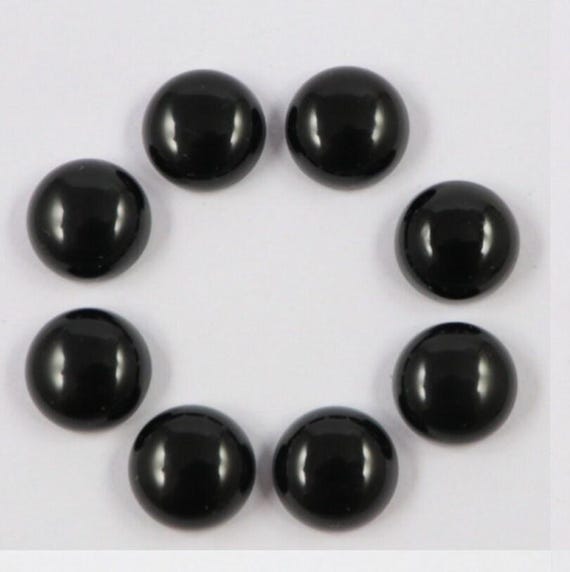 ブラックオニキス 4 mm～20 mm、6 x 4 mm～25 x 18 mm、ラウンド
