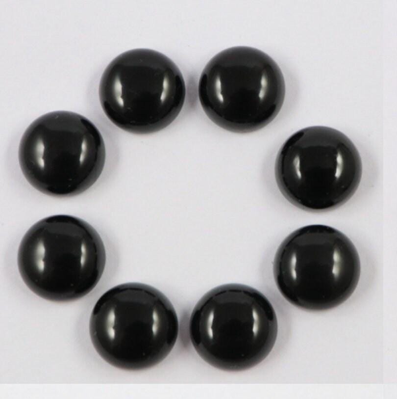 ブラックオニキス 4 mm～20 mm、6 x 4 mm～25 x 18 mm、ラウンド