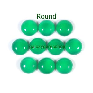 Green Onyx 2 mm To 20 mm Round Cushion 5X3 mm To 25X18 mm Oval, Pear Shape Top Cabochon Flat Bottom Jewelry Making Natural Green Onyx