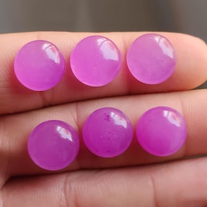 AAA + Qualität Natürliche Lavendel Chalcedon Edelsteine Runde Form Top Cabochon Flach unten Ca. 3 MM Bis 20 MM Schmuckherstellung Lose Edelsteine
