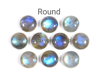 Labradorite 2 MM To 20 MM Round Cushion 5X3 MM , To 25X18MM Oval, Pear Shape Top Cabochon Flat Botton Jewelry Making Labradorite