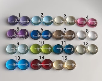 AAA+ Quality Mix Hydro Quartz Gemstones Round Shape Top Cabochon Flat Bottom Approx. 3 MM To 20 MM Jewelry Making Loose Gemstones