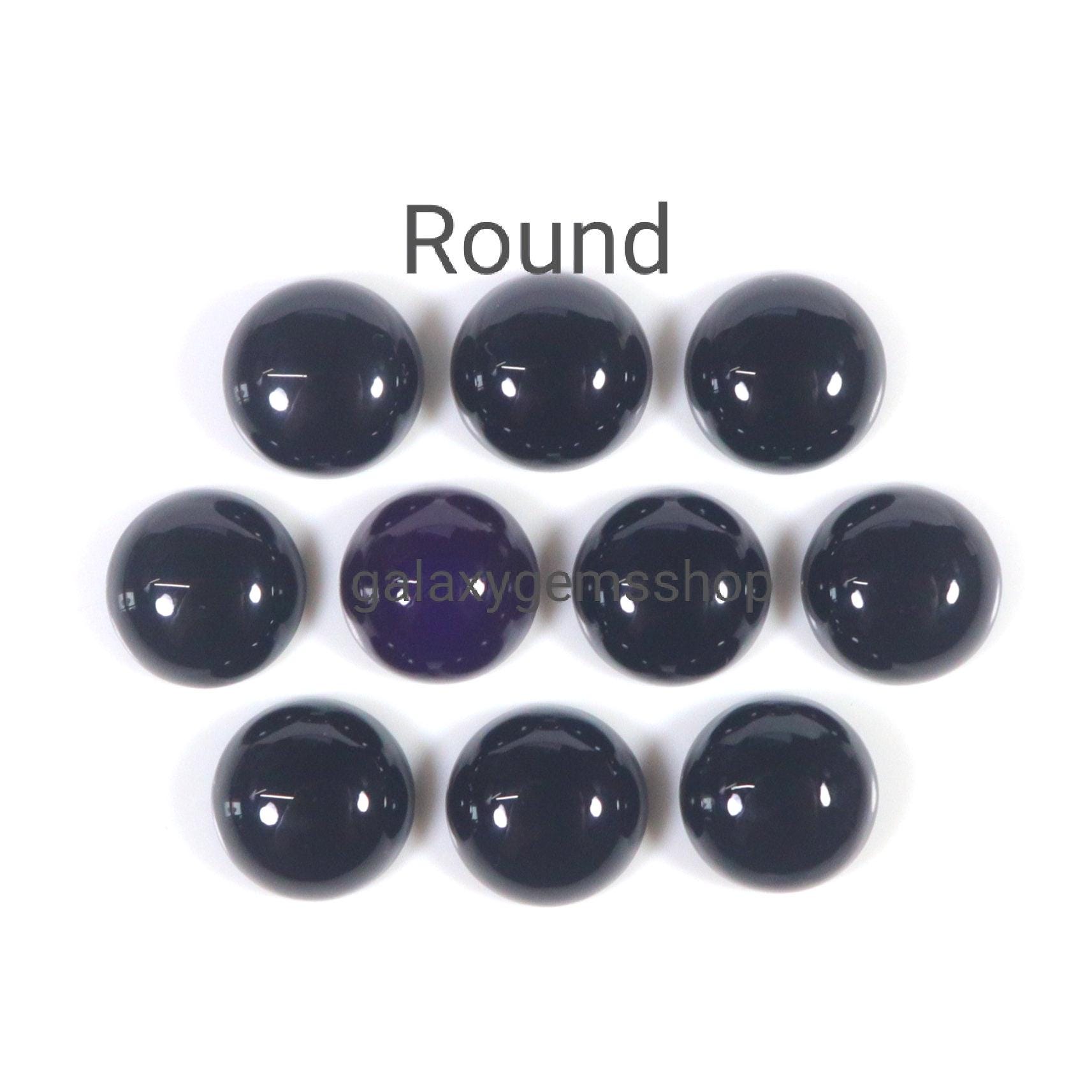 ブラックオニキス 2 mm ～ 20 mm ラウンドクッション 5 x 3 mm ～ 25 x