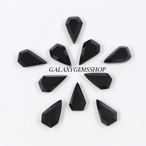 Black Onyx 5 Pair Natural Black Onyx 13X8 mm Kite Shape Both Side Cut Jewelry Making Loose Gemstone Black Onyx Gemstone