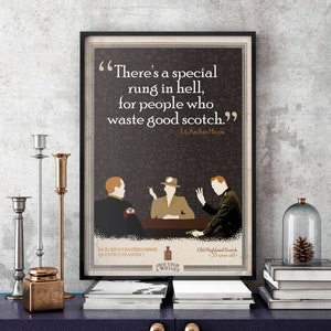 Movie poster scene - Funny whisky quotes - cinema poster - wall art quotes