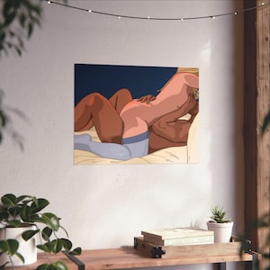 Intime Kunstplakate, Schlafzimmerdekor, Romantische Wandkunst, Geschenk des Paares, Hauptästhetik, Einzigartige Hauptdekoration