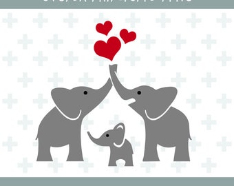 Free 153 Cricut Elephant Family Svg SVG PNG EPS DXF File