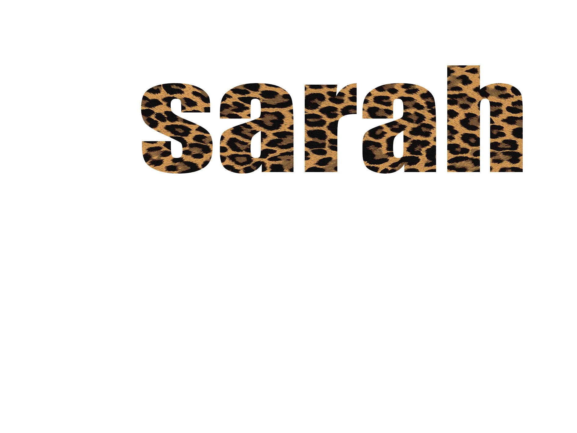 Impresión de leopardo personalizado nombre personalizado | Etsy