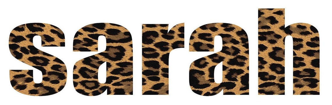 Impresión de leopardo personalizado nombre personalizado | Etsy