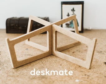 Support pour ordinateur portable Deskmate | Support pour ordinateur portable en bois fait main pour ordinateurs portables de 16 à 13 pouces