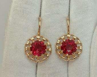 Fake ruby earrings deals