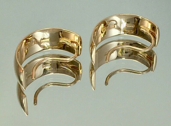 Vintage Original Solid Rose Gold Earrings 583 14K… - image 5