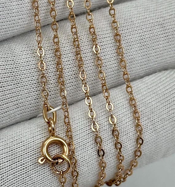 Vintage 14K 583 Rose Gold Chain Necklace 26 Inch Israel