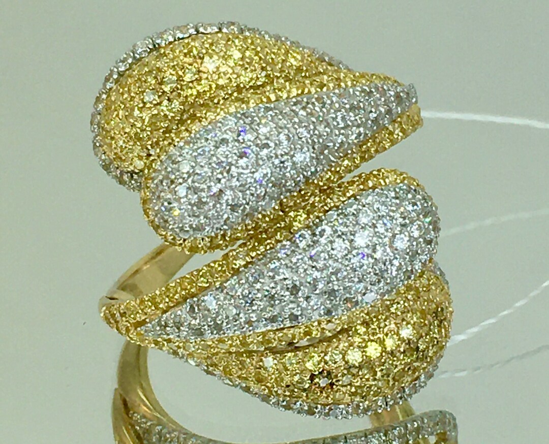 Vintage 14K 585 Yellow Gold Ring With Cubic Zirconia - Size 6 1/2 - Etsy