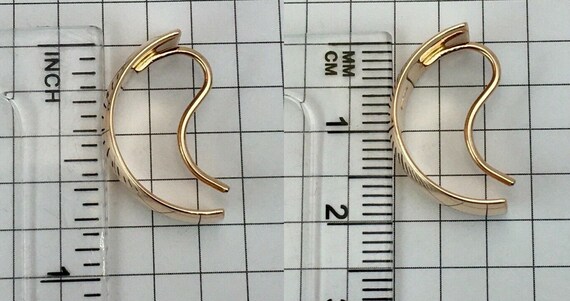 Vintage Original Solid Rose Gold Earrings 583 14K… - image 10