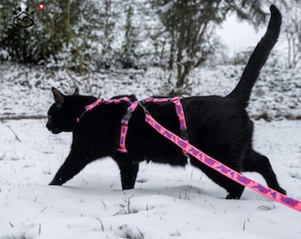 Kitty Jacket harnais anti-fuite pour chat souple CLASSIC uni noir