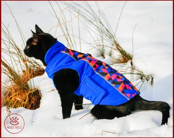 Cat WINTER JACKET, warm cat jacket, warm coat for cat, waterproof cat jacket, softshell cat jacket, warm clothes for cat, cat clothes