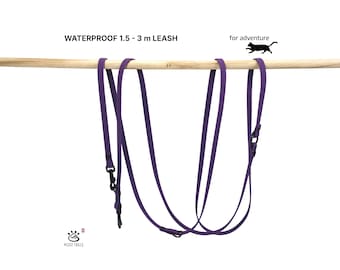 Waterproof Cat Leash | Adjustable 1.5–3m Adventure Lead for Cats & XS Dogs